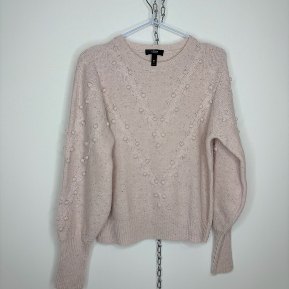 Women's Pink Cashmere Sweater - Picture 9 of 9